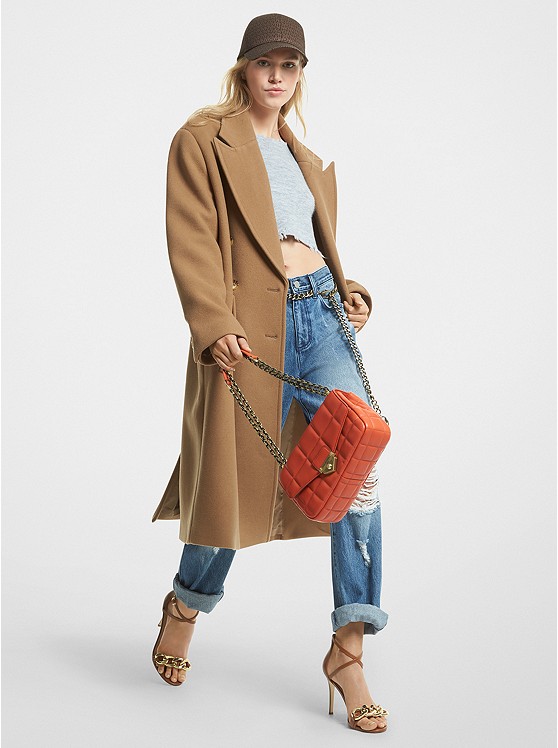 Michael Kors Wool Mäntel Damen Braun | Österreich-1847738