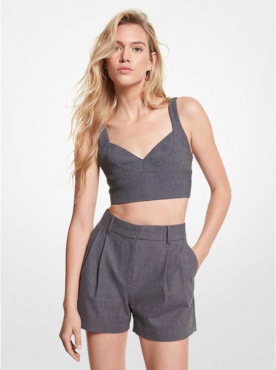 Michael Kors Wool Sport Bh Damen Dunkelgrau | Österreich-3977815
