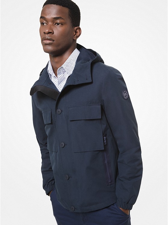Michael Kors Woven Hooded Herren Navy | Österreich-9341875