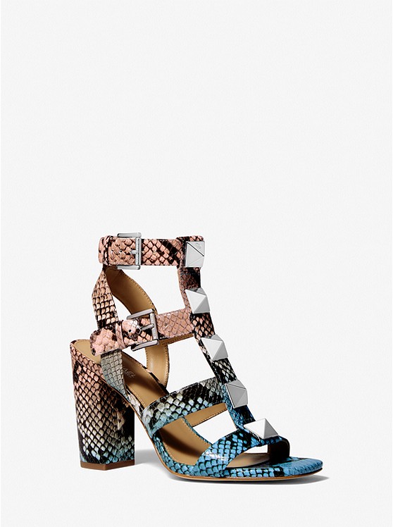 Michael Kors Wren Sandalen Damen Blau Mehrfarbig | Österreich-3987185