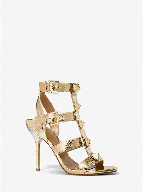 Michael Kors Wren Sandalen Damen Gold | Österreich-0348795