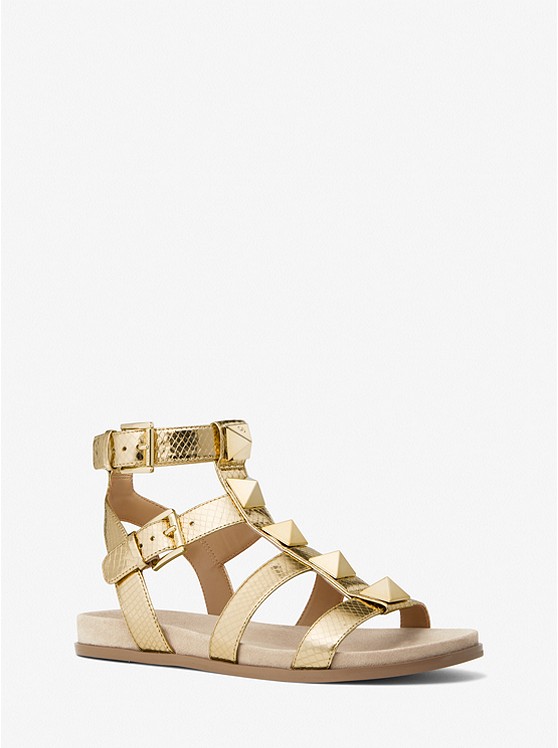 Michael Kors Wren Sandalen Damen Gold | Österreich-8870437